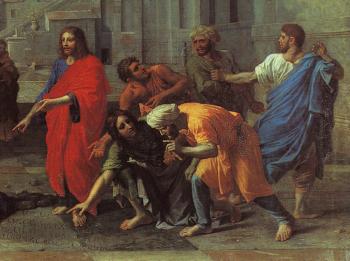 Nicolas Poussin : Christ and the Woman Taken in Adultery